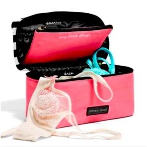 Victoria’s Secret Getaway Weekender Travel Lingerie Train Case Travel Bag Pink